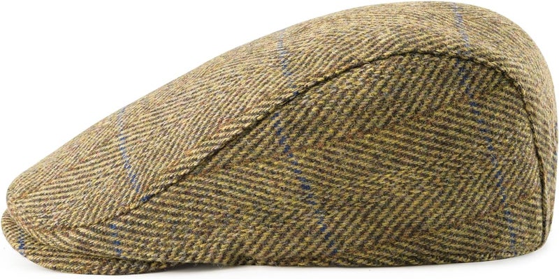 FEINION Men Wool Blend Flat Cap Tweed Newsboy Ivy Hat - Image 2